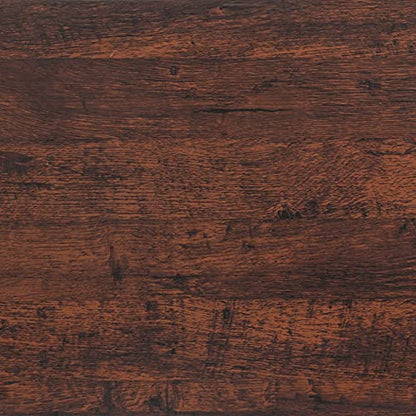 Wallpaper 118"x17.7" Wood Peel and Stick Wallpaper Thicken Red Brown Wood Contact Paper Brown Red Dark Wood Wall Paper Plank Removable Rustic Grain Self Adhesive Desk Table Vinyl Roll - color: Red Brown, size: 17.7" x 118"