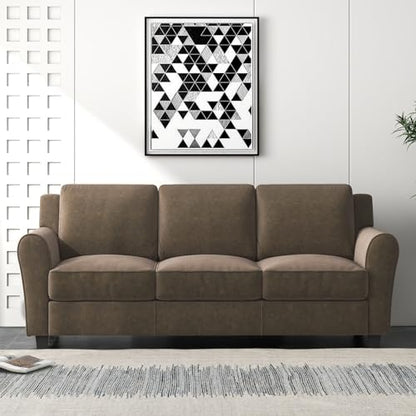 Bonzy Home 2 Piece Sofa Set, 3-Seater Sofa Couch Set of 2, Modern Comfy Sofa with Thick Cushion for Living Room Apartment Office, Brown - color: Brown, size: 80.7"+80.7"(3 + 3 Seat)