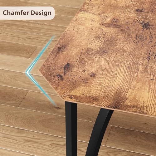 IDEALHOUSE Dining Table Set for 2, Kitchen Table Set of 2 with Upholstered Cushion Chairs, Dining Room Table Set with Kitchen Chairs, Easy to Assemble, Suitable for Apartment - (Rustic Brown) - size: 1* Table + 2* Chairs (Rustic Brown)