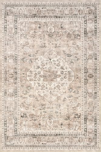 nuLOOM Davi Stone Medallion Washable Area Rug, 3' x 5' - color: Davi Stone, size: 3' x 5' (Rectangular)