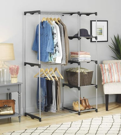 Whitmor Modern Industrial Wardrobe - color: 45"L x 19"W x 68"H ﻿