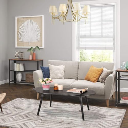Small Black Cloud Coffee Table For Small Spaces Modern Center Table Unique Irregular Design With Wood Legs Living Room Mid-Century Sofa Table - color: Black