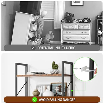Shintenchi 5 Tiers Bookshelf, Classically Tall Bookcase Shelf, Industrial Book Rack, Modern Book Holder in Bedroom/Living Room/Home/Office, Storage Rack Shelves for Books/Movies-Rustic Brown - color: Rustic Brown