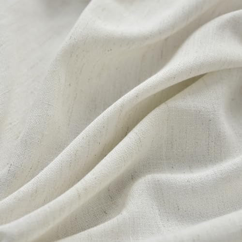 Lino Rosa Basement Window Curtains 15 or 16 Inches Long,Sheer Adjustable Height Pinch Pleated Linen Bathroom Kitchen Window Treatments - color: Natural, size: 24"W x 15"L (Pack of 1)