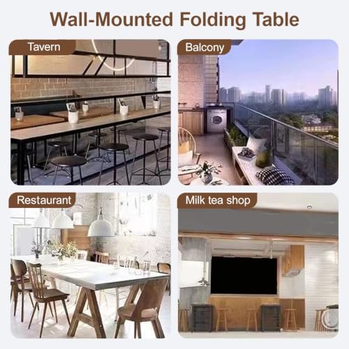 Wall Mounted Folding Table, Space Saving Floating Desk for Small Apartments, Drop Leaf Workbench, Home Office, Laundry, Narrow Long Dining Table, Kitchen Use(100x40cm/39.4x15.7in) - size: 100x40cm/39.4x15.7in