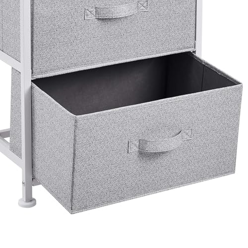 Amazon Basics Fabric 4-Drawer Storage Organizer Unit for Closet, Bedroom, White - color: White