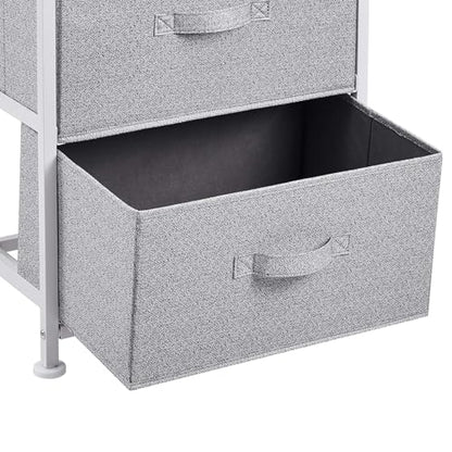 Amazon Basics Fabric 4-Drawer Storage Organizer Unit for Closet, Bedroom, White - color: White