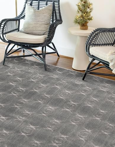 Rugs.com Vogue Geo Collection Rug – 2x3 Gray Medium-Pile Rug Perfect for Entryways, Kitchens, Breakfast Nooks, Accent Pieces - color: Gray and Silver, size: 2' x 3' Rectangular