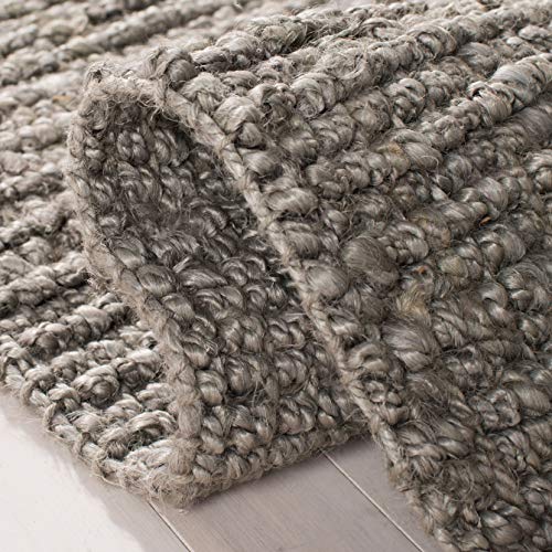 SAFAVIEH Area Rug 3x5 - Natural Fiber Collection - Light Grey, Handmade Jute, Farmhouse Style, Chunky Textured Thick Pile (NF447G) - color: Light Grey, size: 3' x 5' (Rectangular)
