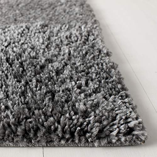 SAFAVIEH August Shag Collection Accent Rug - 2'3" x 4', Grey, Solid Design, Non-Shedding & Easy Care, 1.2-inch Thick Ideal for High Traffic Areas in Entryway, Living Room, Bedroom (AUG900F) - color: Grey, size: 2'3" x 4' (Rectangular)