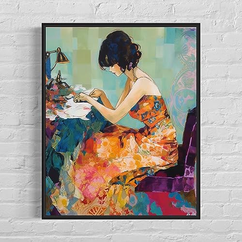 HomeArtPrint Sewing Art Print Poster, Wall Art Painting Decor. Paint Splash Style Artwork. (Sewing, 11x14 inches (Unframed)) - color: Sewing, size: 14"L x 11"W