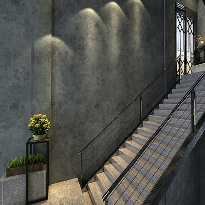 3yecao 48"×354" Extra Wide Thick Large Size Blue Grey Cracked Concrete Wallpaper Peel Stick Dark Blue Gray Concrete Contact Paper Vinyl Textured Cement Sticker for Bedroom Basement Coffee Room Walls - color: Grey Blue, size: 48" x 354"