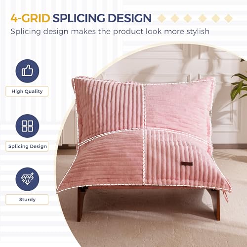 MAXYOYO Adjustable Living Room Chair, 3-Position Bean Bag Chair with Frame | Upholstered Accent Chair with Frame, Removable Cushion, Soft Reclining Lounge for Bedroom, Apartment, Office, Pink - color: Striped Cross Pink