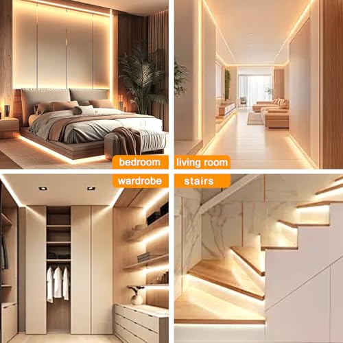 COB LED Strip Lights 6.6FT,3000K 5V USB Dimmable Warm White | Flexible Light Strip TV LED Backlights，8mm Width LED Rope Lights with App Control for Living Room,Kitchen，Shelf, Cabinet - color: Warm White, size: 6.6ft