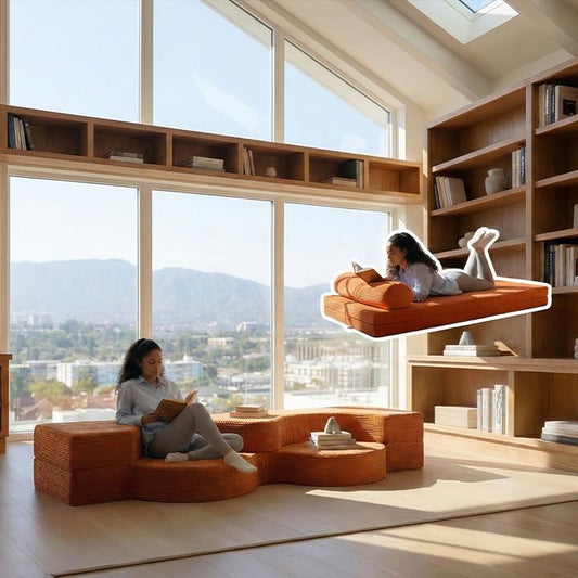 75" Folding Sofa Bed Convertible Futon, Twin Size Sleeper Couch, Washable Velvet Corduroy Cover & High-Density Foam, 2-in-1 Floor Mattress, No Assembly for Living Room/Dorm Orange - color: Orange