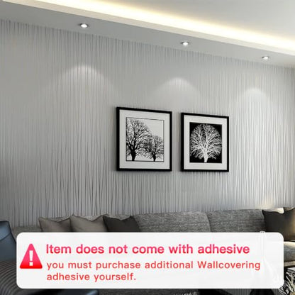 mamonhome Silver Gray Self Adhesive Removable Wallpaper Peel and Stick Wallpaper for Livingroom, Bedroom, Kitchen, Bathroom. (Modern Stripes(Non-Adhesive)) - color: modern stripes(Non-adhesive)