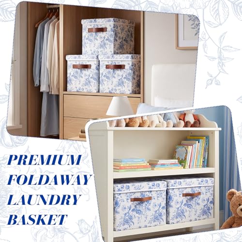2 Pack Large Storage Bins, Lidded, 14x10x9.5 Inch, Blue - size: 14x10x9.5 Inch, style: Lidded