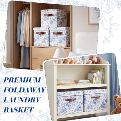 2 Pack Large Storage Bins, Lidded, 14x10x9.5 Inch, Blue - size: 14x10x9.5 Inch, style: Lidded