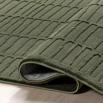 nuLOOM Kailani Green Geometric Washable Area Rug, 2' x 3' | Nuloom Kailani Geometric 2' x 3' Machine Washable Accent Rug for Living Room Bedroom Dining Room Entryway, Green - color: Green, size: 2' x 3' (Rectangular)