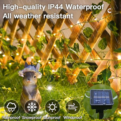 Solar Pothos String Lights, 33Ft 100LED Vines with Lights Warm White - color: Pothos, size: 33Ft*1pack