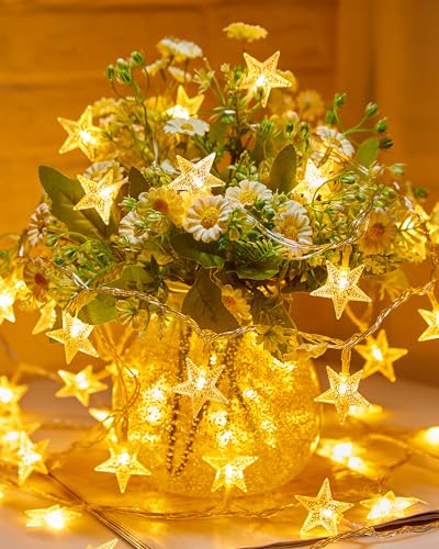 Minetom Star String Lights - color: Warm White - 66ft