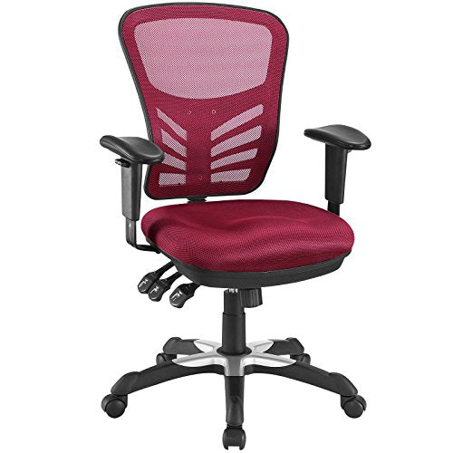 Modway Articulate Ergonomic Mesh Office Chair in Red - color: Red