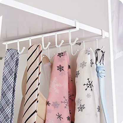 Under Cabinet Mug Holder 3 Pack, Heavy Duty Coffee Cup Hanger with 9 Hooks for Kitchen Organization, No-Drill Shelf Mount Mug Rack for Cups, Utensils, Towels, Black