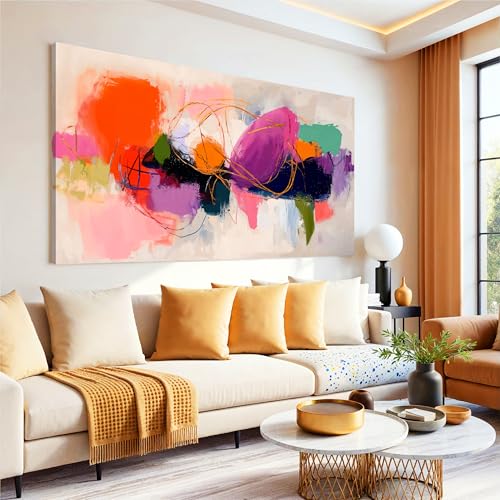 Abstract Wall Art Painting Colorful Canvas Art Wall Decor For Living Room 20x40 Inch Home Decor Wall Decorations Graffiti Pink And White Abstract Aesthetic Wall Decor Canvas Picture Artwork Bedroom Decoration - color: LAI-11C, size: 40"L x 20"W