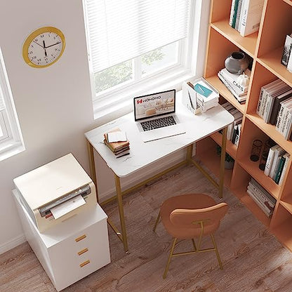 WOHOMO Folding Desk, Small Foldable Desk and Narrow Console Table with Storage,3 Tire Long Sofa Table Behind Couch