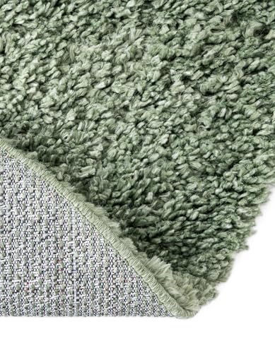 Rugs.com - Zermatt Shag Rug – 2 Ft Round Sage Green Plush Shag Rug – Ultra Soft High Pile for Bedrooms, Nurseries, and Cozy Nooks - color: Sage, size: 2' (Round)