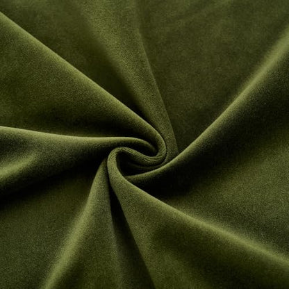 Zihanhome Velvet Storage Ottoman Bench, Button Tufted Ottoman with Hidden Storage, Upholstered Foot Rest Stool with Solid Wood Legs for Living Room, Bedroom, Entryway & Small Spaces (Olive Green) - color: Velvet-olive Green