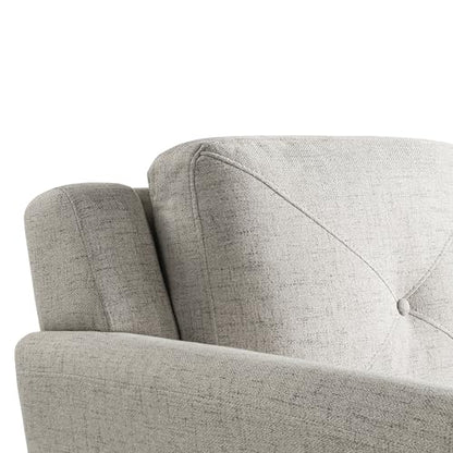 Studio Living Harrington 57.9" Loveseat, Transitional Modern, Pocket Coil Comfort, Easy Assembly, Woven Fabric, Beige - color: Beige, size: Loveseat