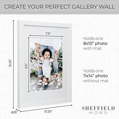 Sheffield Home 9 Piece Gallery Wall Frame Set, 11x14 Inch, White - color: White, size: 11x14 Inch