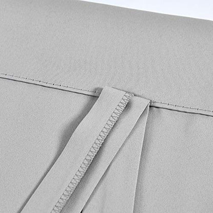 45 Inch Length Balloon Shades Room Darkening Curtain - Adjustable Thermal Insulated Tie Up Curtain Panel for Kitchen (Light Grey,34 W by 45 L,1 Panel) - color: Light Grey, size: 34"W x 45"H