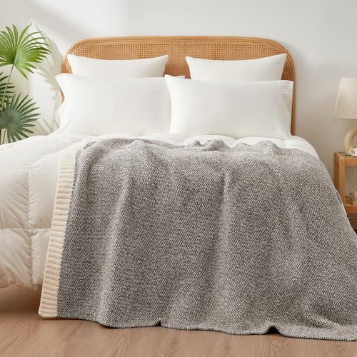 Snuggle Sac Grey Throw, Super Soft Warm Oversized Fuzzy Plush Blanket, Dark Grey, 50x70 inches - color: Heather Dark Grey, size: Throw-XL (50"x70")