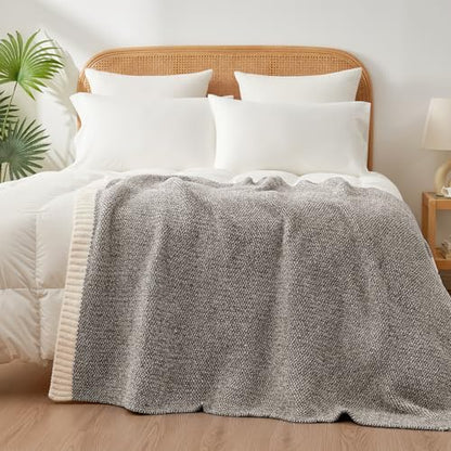 Snuggle Sac Grey Throw, Super Soft Warm Oversized Fuzzy Plush Blanket, Dark Grey, 50x70 inches - color: Heather Dark Grey, size: Throw-XL (50"x70")