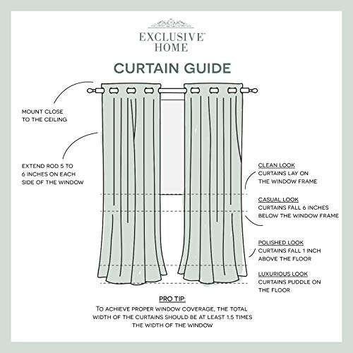 Exclusive Home Curtains - EH7945-07 2-84G Medallion Blackout Grommet Top Curtain Panel Pair, 52x84, Burgundy, 2 Piece - color: Burgundy, size: 52"W x 84"L (Pack of 2)
