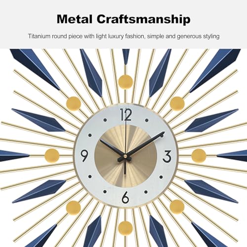 Ergocar Wall Clock, Stylish and Simple Large Decorative Kitchen Wall Clock, No Tick Silent Modern Metal Wall Clock, Suitable for Living Room, Office