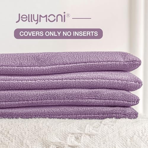 JELLYMONI Gradation Velvet Throw Pillow Covers Set of 4, Lavender, 16 x 16 Inch - color: Lavender, size: 16" x 16" (Pack of 4)