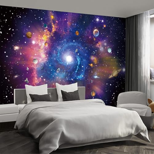 Planet wall murals Peel and Stick self Adhesive Galaxy Wallpaper for Bedroom Nursery Room - 58"x80" - color: F07, size: 58"x80"