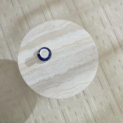 Mushroom Marble Coffee Table, Modern Fiberglass Center Table - color: 31.5'' Mars Pattern