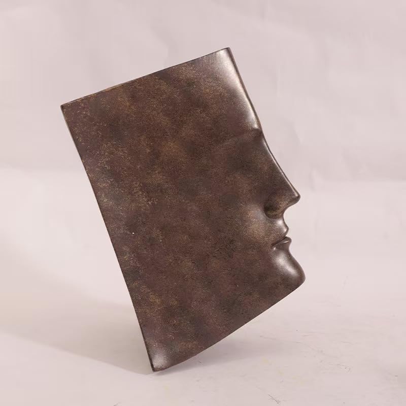 Nordic Retro Abstract Book Shape Face Sculpture, Resin, Modern Art Decor, Home Accent Figurine，2 Sizes to Choose from (Large Size) - size: large size