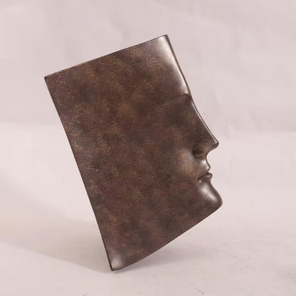 Nordic Retro Abstract Book Shape Face Sculpture, Resin, Modern Art Decor, Home Accent Figurine，2 Sizes to Choose from (Large Size) - size: large size
