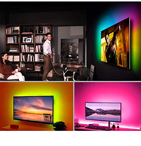 Lcutml 50FT Smart LED Strip Lights, RGB Strip Lights Sync to Music with 40 Key Remote Controller LED Lights for Bedroom, Christmas Lights decration (Multi-Colored, 50FT)