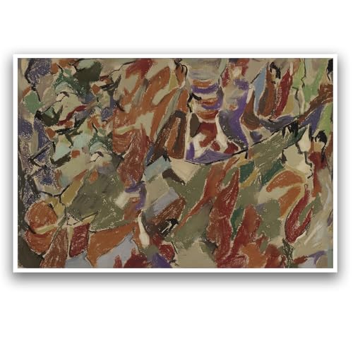 Vintage Abstract Oil Painting Colorful Abstract Shapes Art 16x24IN Unframed | Geometric Paint Poster Modern Abstract Wall Art for Bedroom Living Room Dorm Apartment Office Bathroom Kitchen Home Decor - color: Colorful Motion - UnFramed