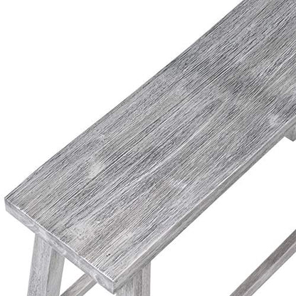 Boraam Sonoma Counter Height Backless Bench - Storm Gray Wire-Brush - color: Storm Gray Wire-brush