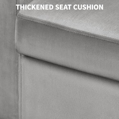 Yaheetech Barrel Accent Chair, Upholstered Modern Armchair, Gray | Soft Velvet Chair with High-Density Foam Seat, Barrel Sofa Chair for Living Room Bedroom Waiting Room - color: Grey, size: Set of 1
