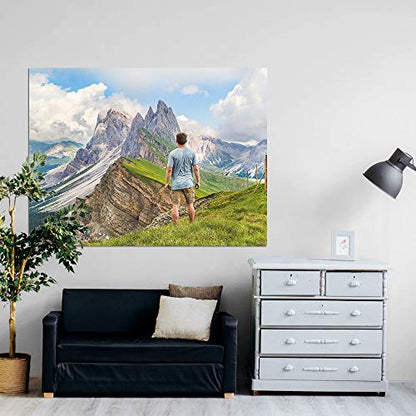 IDEA4WALL Customized Small Wall Mural with Your Travel Photos, Removable Self-Adhesive Wallpaper for Living Room Bedroom - 24x32 inches - color: Custom-travel, size: 24"x32"