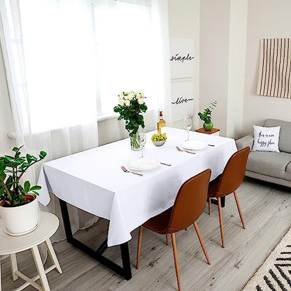 Utopia Kitchen Rectangle Table Cloth 1 Pack [60x102 Inches, White] | Tablecloth Machine Washable, Polyester Table Cover for Dining, Buffet Parties, Picnics, Events, Weddings and Restaurants - color: White, size: 1 Pack 60x102 Inch Tablecloth