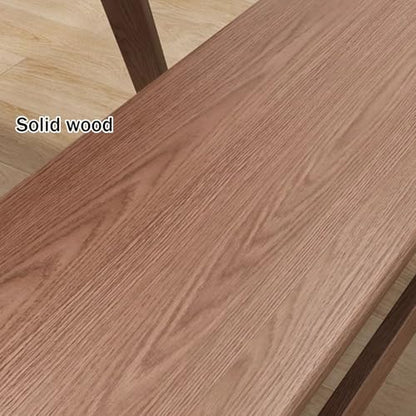 Dining Bench, Narrow Wood Bench, Dining Room Bench with Beam, Table Benches, Entryway Bench, Sturdy and Stable(Brown,80cm/31.4in) - color: Brown, size: 80cm/31.4in